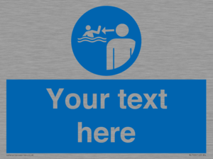 Custom mandatory keep children under supervision in the aquatic environment